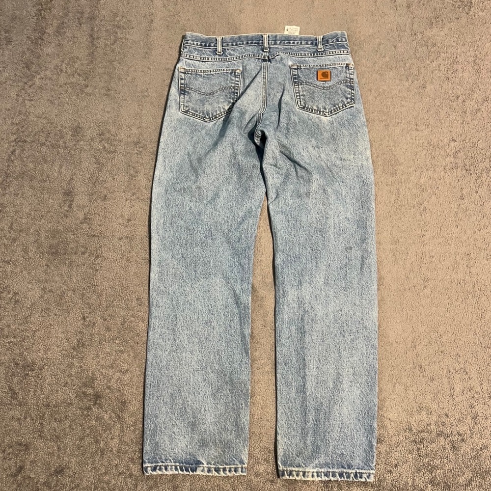 Vintage Carhartt Light Wash Straight Leg Denim Jeans Mens Size 36x32 Skater